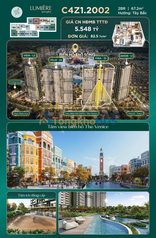 Bán Căn Hộ Royal City 2PN 67m² View Sông - Sổ Hồng Sẵn Sàng
