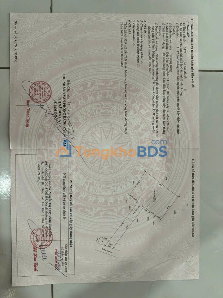 Bán đất nền 1117.8m² Thuận An - Sẵn sàng xây kho xưởng