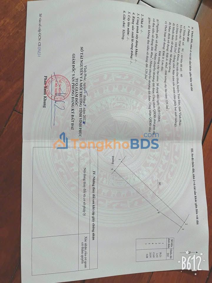 Đất Nền Phúc Yên 169m² Giá 299 Triệu - Thổ Cư Sẵn Sàng