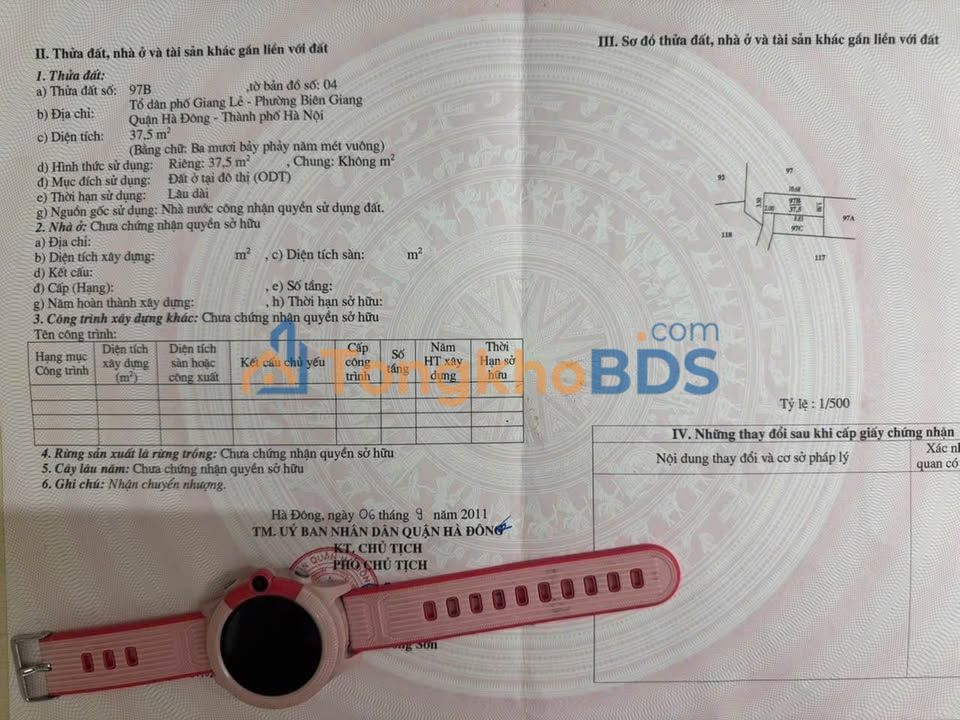 Bán Gấp Đất Hà Đông 37.5m² Ngõ Ô Tô - Gần QL6