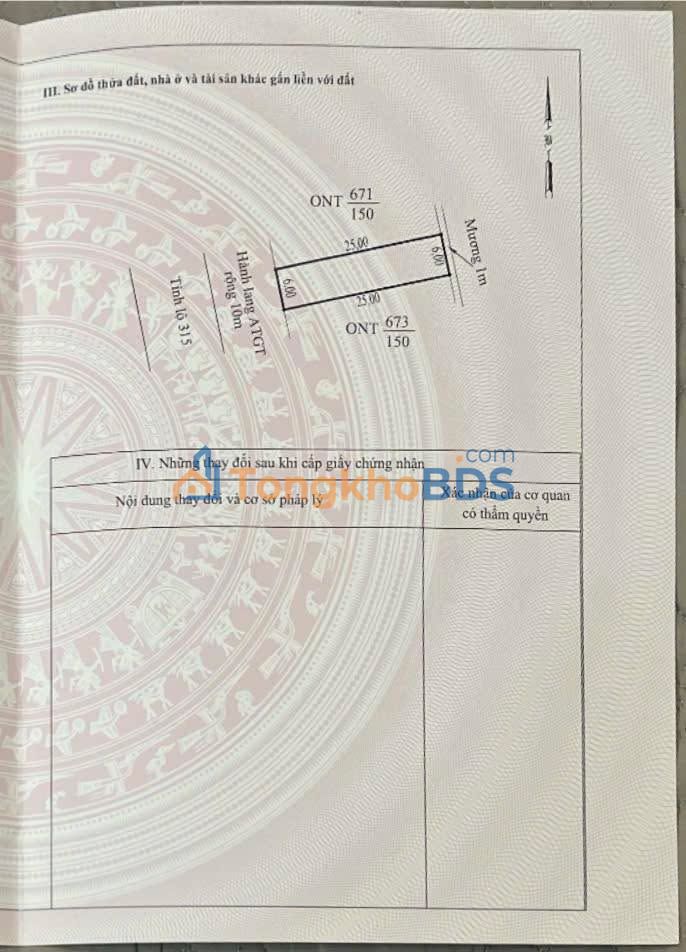 Bán đất mặt đường TL315 Phú Thọ - 150m² - Sổ đỏ sẵn