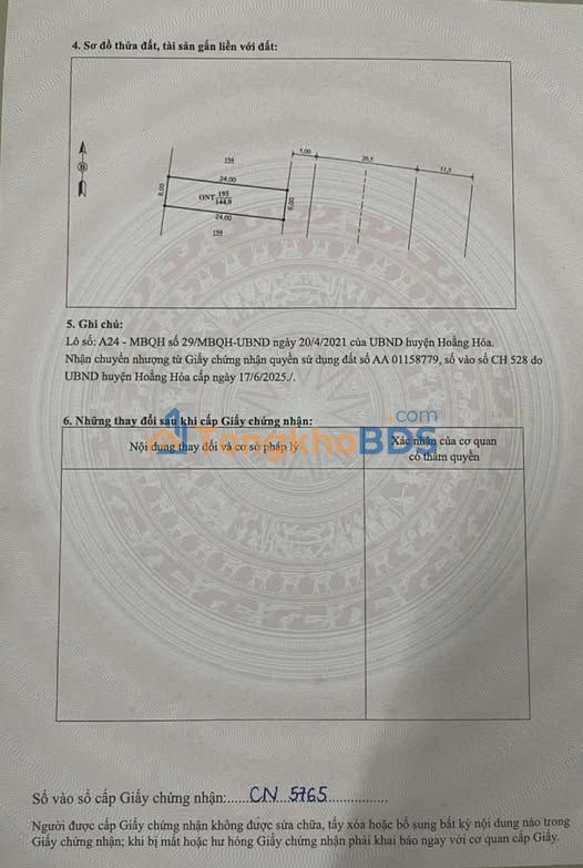Đất nền Hoằng Lộc 144m² Hướng Nam - Lô góc kinh doanh đắc lợi