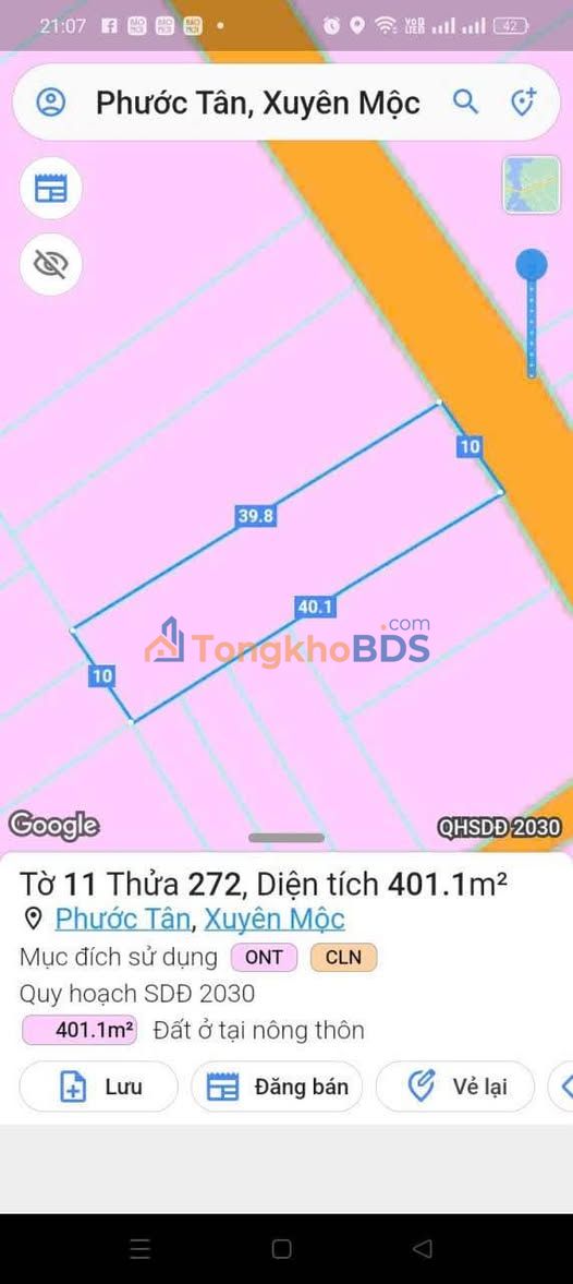 Bán Đất Vàng Xuyên Mộc 400m² TC100% - Sổ Đỏ Sẵn Sàng