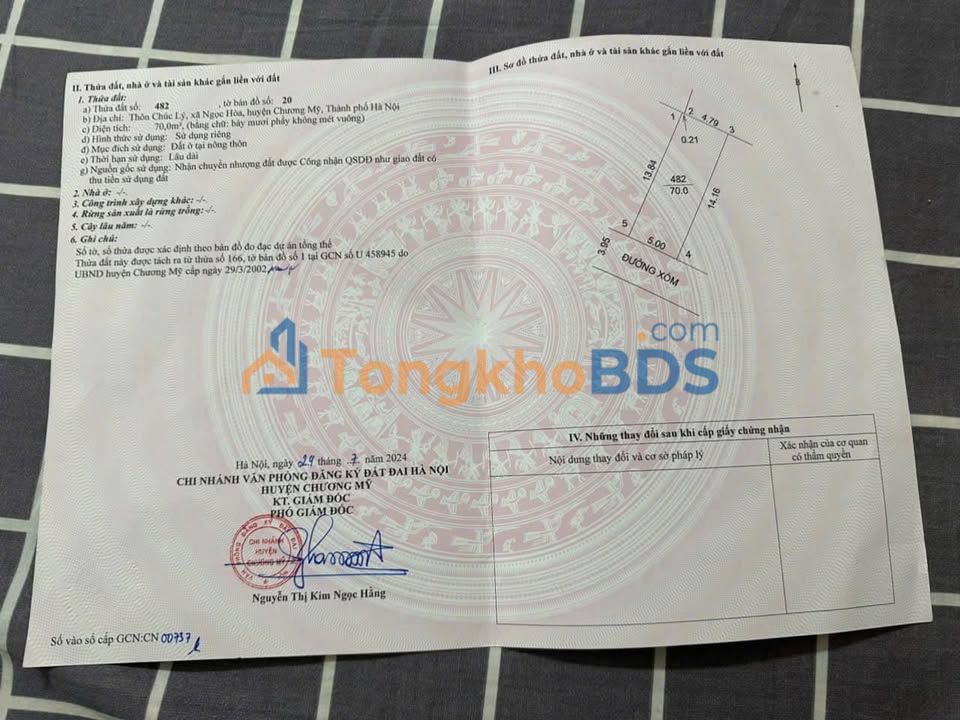 Bán Đất Ngọc Hòa, Chương Mỹ 70m² - Sổ Đỏ Sẵn, Ô Tô Đỗ Cửa