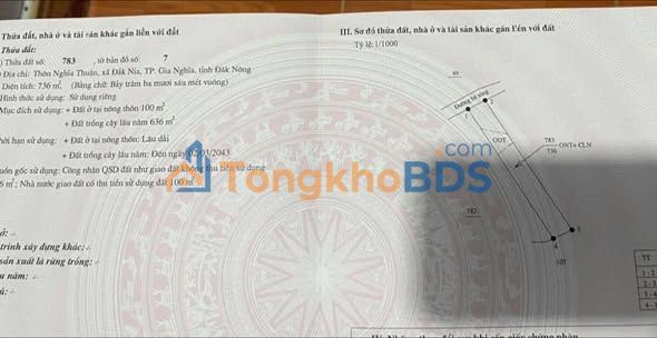 Đất Nền Đắk Mil 730m² Sổ Đỏ 100% Thổ Cư - Giá Đầu Tư 900 Triệu