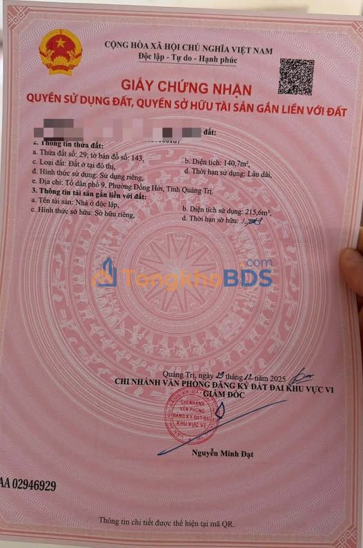 Nhà Mặt Tiền Hai Bà Trưng, Đồng Hới - 140.7m² Kinh Doanh Đắc Lợi