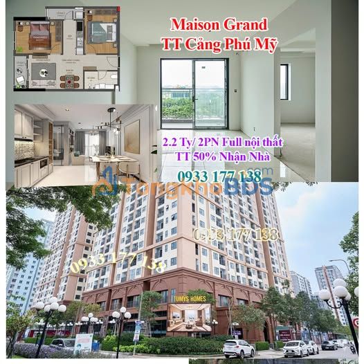 Chung cư Tumys Homes Phú Mỹ 58m² - Sẵn Sàng Vào Ở Ngay!