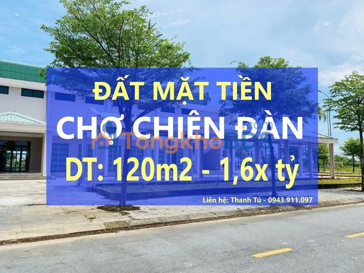 Đất nền Chiên Đàn 120m² - MT 6m - Giá 1.6x tỷ - Sổ đỏ sẵn