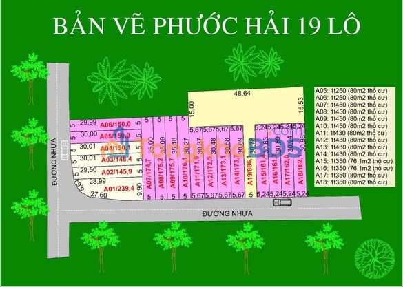 Đất Nền Phước Hải, Long Đất - 80m² Thổ Cư, Giá Dưới 1.4 Tỷ