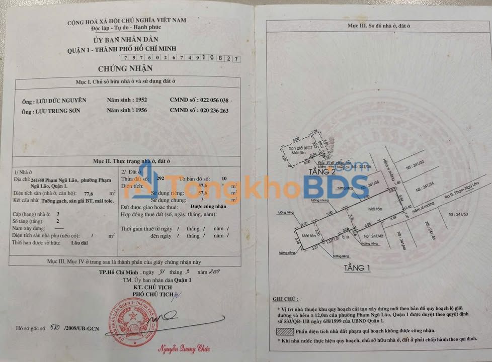 Nhà hẻm Bùi Viện Q1 57.6m² - Chính chủ bán giá tốt