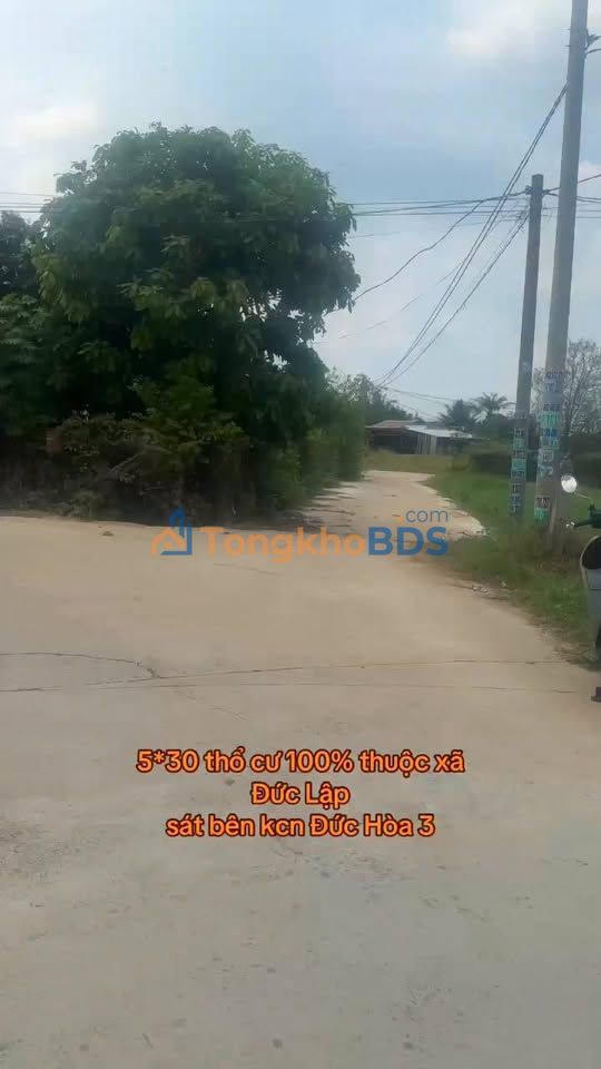 Đất thổ cư 150m² Đức Hòa, Long An - Gần KCN, Sẵn Sổ Hồng