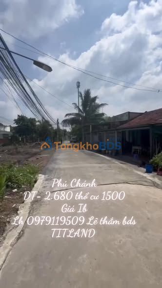 Đất nền Phú Chánh, Thủ Dầu Một 2700m² - Mặt tiền đường lớn, giá 25 tỷ
