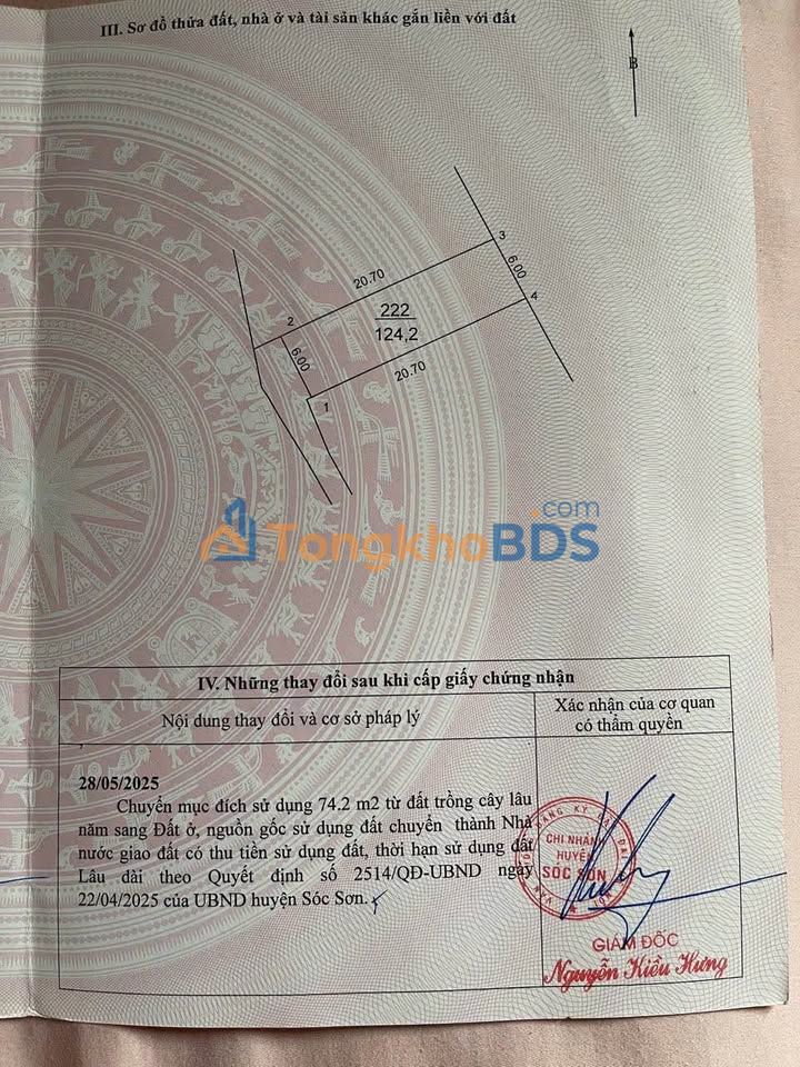 Đất Sóc Sơn 124m² Full Thổ Cư - Sẵn Sàng Đầu Tư Gần QL3