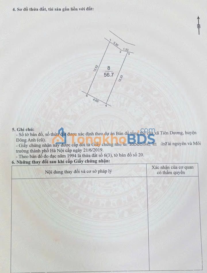 Đất nền view hồ Phúc Thịnh, Đông Anh - Sổ hồng sẵn, ô tô tránh 56.7m²