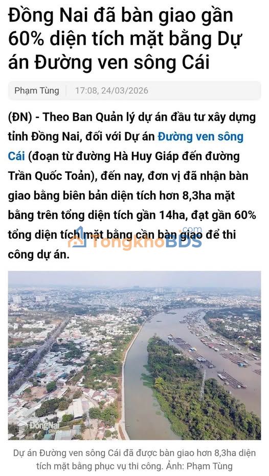 Bán Đất Vàng P. Thống Nhất, Biên Hòa - Ngang 5m, Sổ Hồng Full Thổ Cư