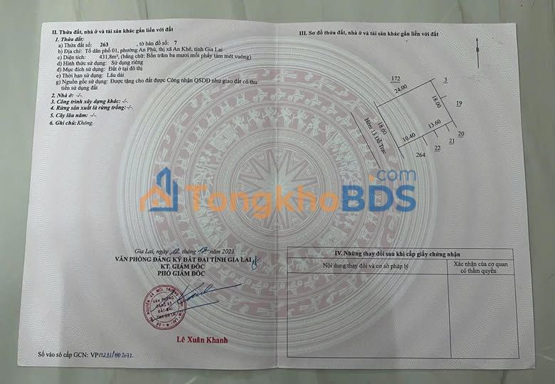 Bán Kho Mặt Tiền Đỗ Trạc, An Khê (431.8m²) - Giá Tốt, Kinh Doanh Thuận Lợi