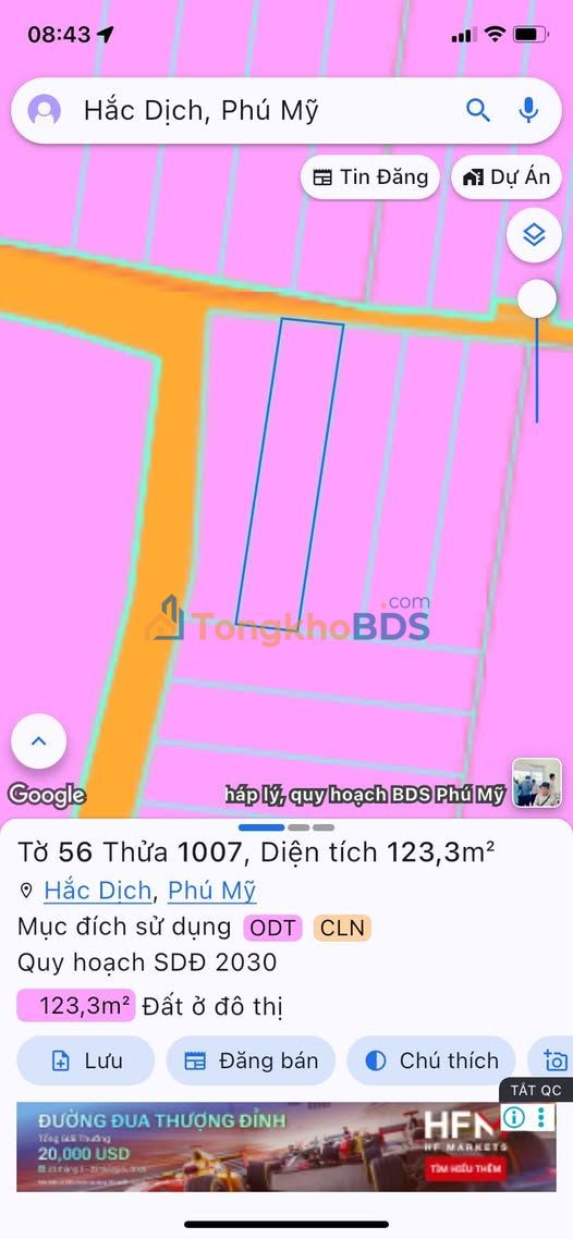 Đất nền 7500m² Huyện Châu Đức, Bà Rịa - Vũng Tàu - Giá F0 1.15 Tỷ