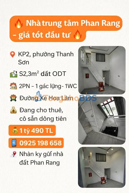 Nhà Phố Phan Rang 52.3m² - Giá Đầu Tư 1.49 Tỷ - Sẵn Dòng Tiền