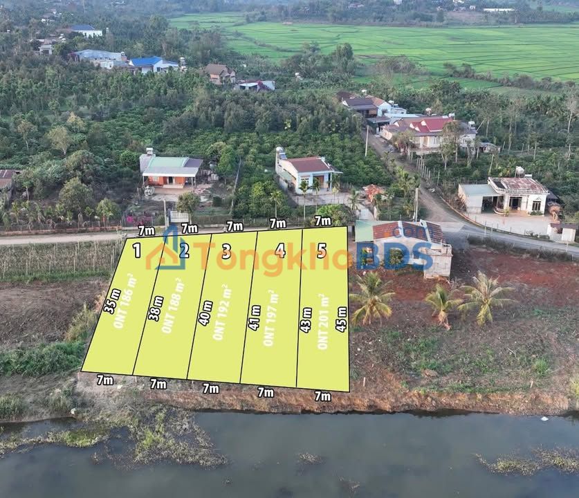 Đất thổ cư 186m² Ea Ning, Đắk Lắk - View hồ lớn, giá chỉ 520 triệu