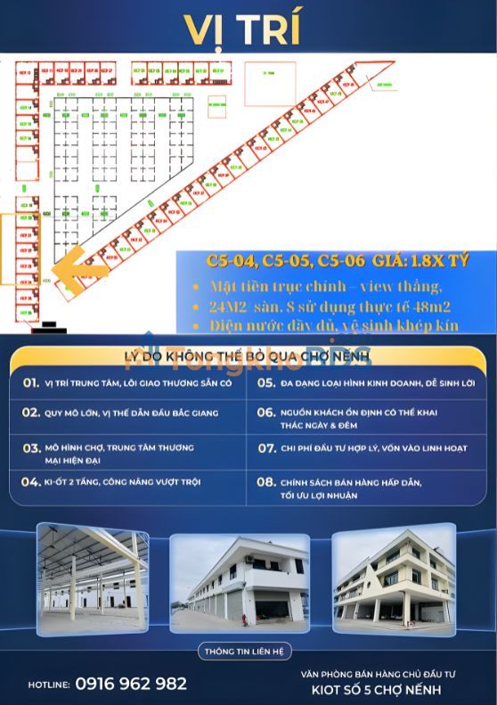 Ki-ốt Kinh Doanh Chợ Nến Mới - 24m² Mặt Tiền Hút Khách