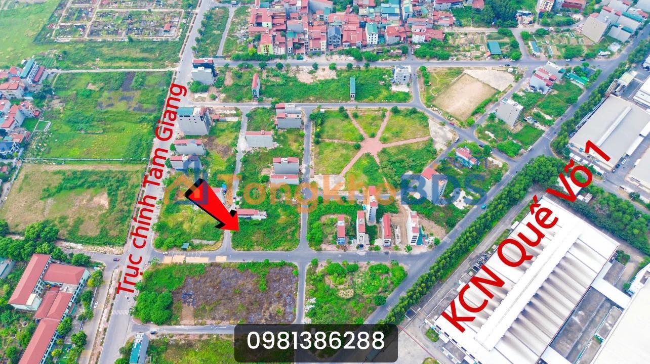 Đất nền áp góc Chu Mẫu 2 - 99m² kinh doanh đắc địa cạnh KCN Quế Võ 1