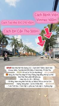 Nhà Mặt Tiền 3/2 Cần Thơ 383m² - 35 Tỷ, 3PN, Thu Nhập 51 Triệu/Tháng