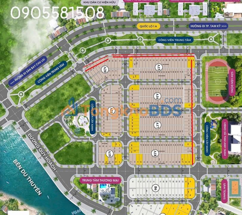 Đất TĐC Phú Long, Núi Thành 122.5m² - Sổ Đỏ Sẵn Sàng