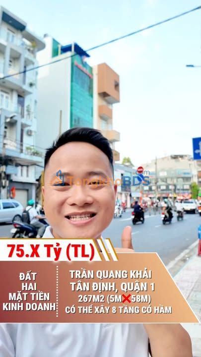 Nhà Phố Mặt Tiền Trần Quang Khải, Quận 1 - 267m², 7 Tầng, 74.7 Tỷ