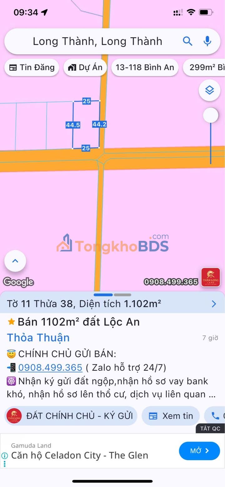 Đất nền 360m² Lộc An Long Thành - Góc 2 mặt tiền, tiềm năng đầu tư