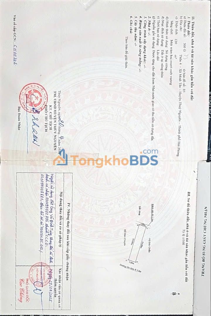 Nhà 120m² Phường Bạch Đằng, Hải Phòng - Giá 2.1 Tỷ, Gần Chợ Chiều