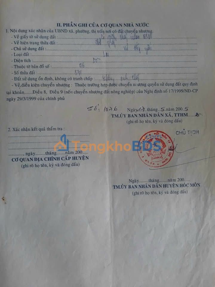 Bán Đất Hóc Môn 30m² Giá 300 Triệu - Sổ Hồng Sẵn Sàng