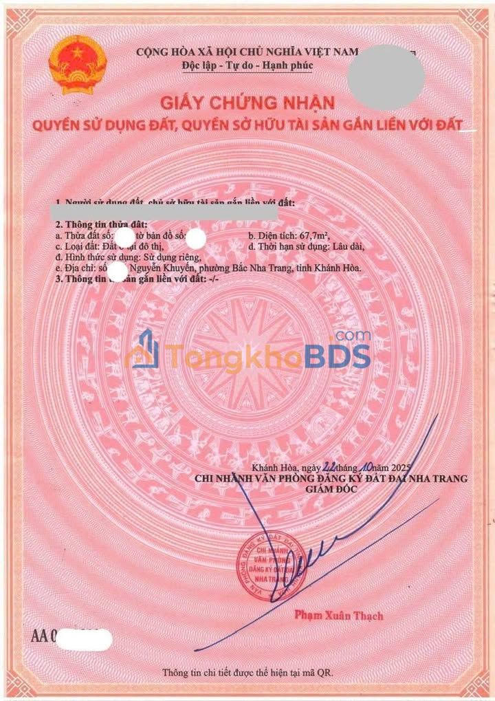 Đất Vàng Hẻm Nguyễn Khuyến, Nha Trang - 67.7m² Sổ Hồng, Ngay Chợ Vĩnh Hải