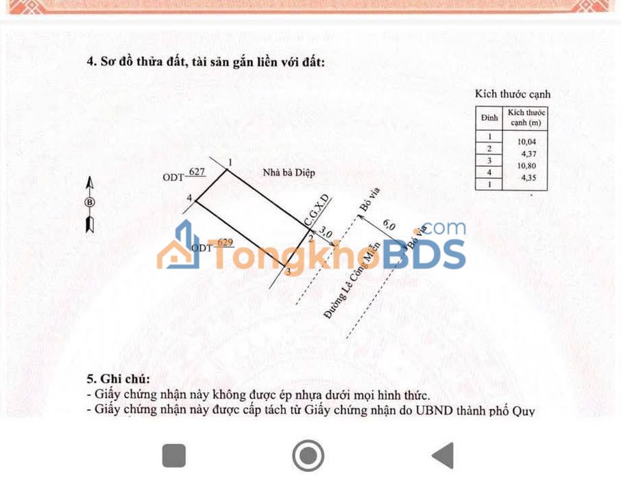 Đất Mặt Tiền Lê Công Miễn, Quy Nhơn - 45.2m² Giá Tốt