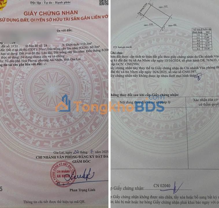 Bán Gấp 2 Lô Đất Vàng An Nhơn - Gần Sân Bay Phù Cát 110m²