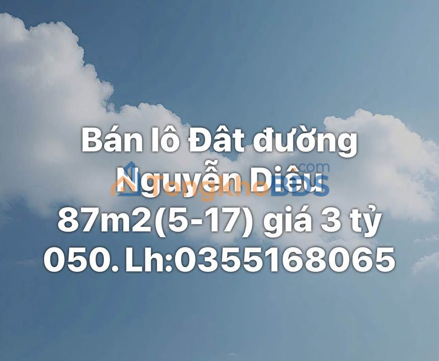 Đất nền Nguyễn Diêu, Quy Nhơn 87m² - Sổ đỏ sẵn sàng, giá 3.05 tỷ
