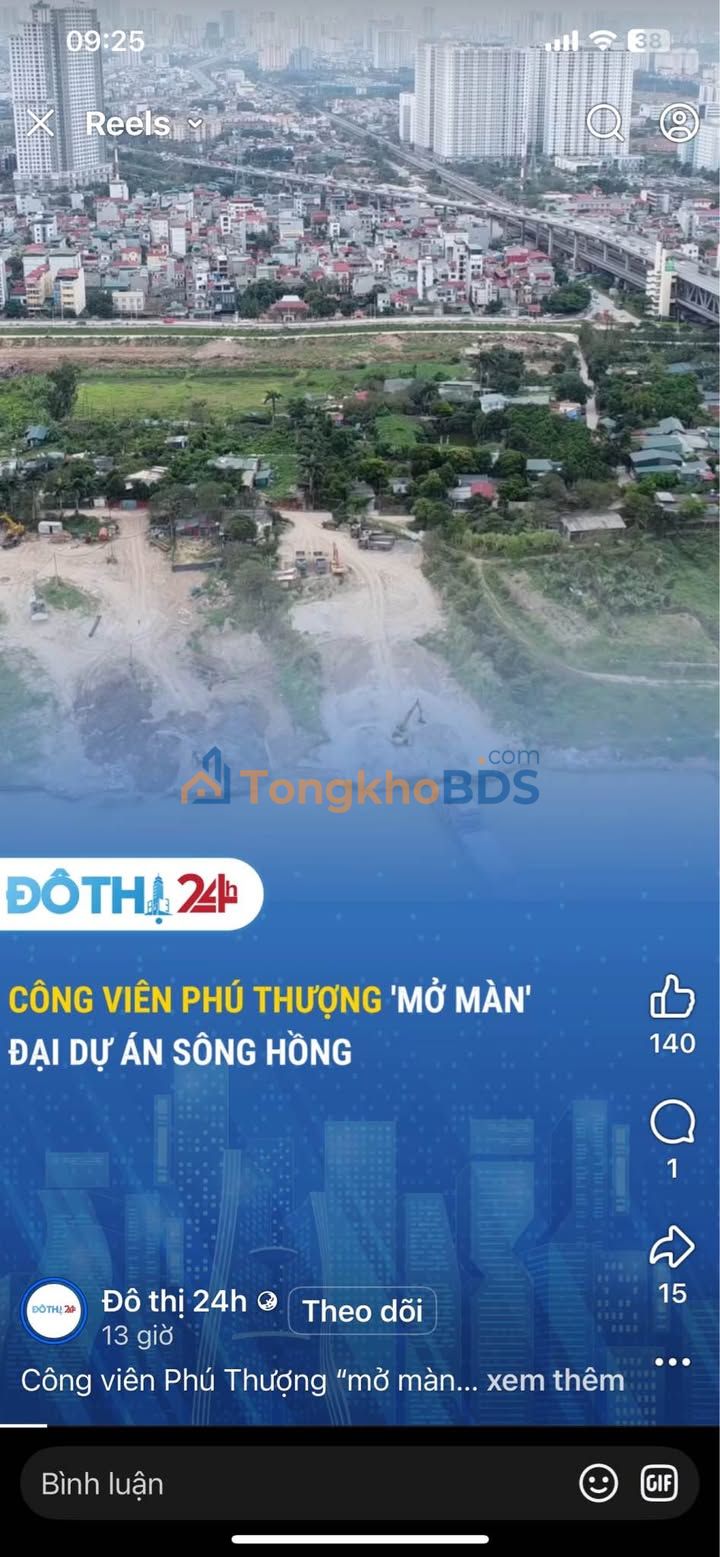 Bán đất Phú Thượng 34m² - Sổ đỏ sẵn, ô tô đỗ cổng