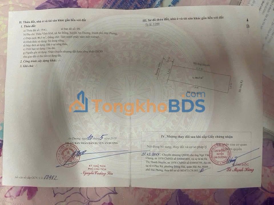 Đất Vĩnh Bảo, Hải Phòng 80.5m² - Giá 3.25 Tỷ, Sổ Đỏ Sẵn Sàng