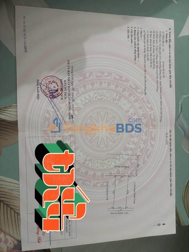 Đất đấu giá Phường Lung, Hải Phòng - 77m², gần góc, đường 7m - Giá 2.8 tỷ