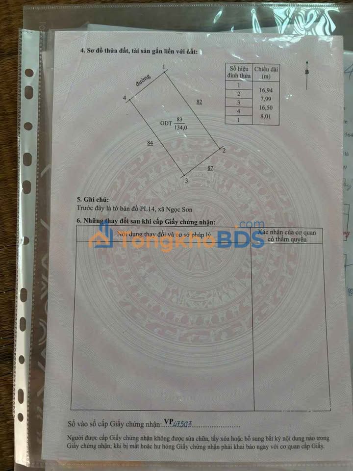 Đất nền Kim Bảng 134m² - Sổ đỏ chính chủ, giá đầu tư hấp dẫn