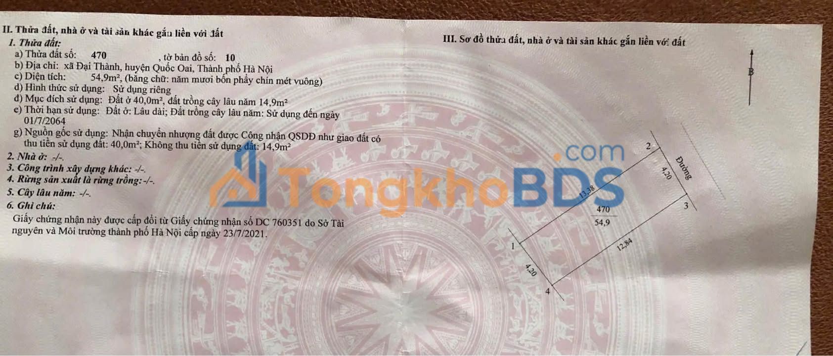 Bán Đất 54.9m² Trần Hưng Đạo, Hà Đông - 2 Mặt Thoáng, Ô tô Đỗ Cửa