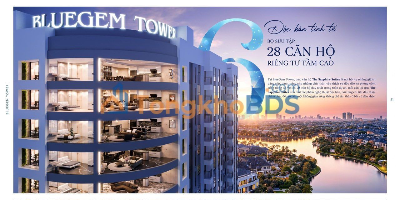 Bluegem Tower: Bán gấp căn hộ 4PN 126.7m² - Giá 7.6 tỷ - Sẵn sàng nhận nhà