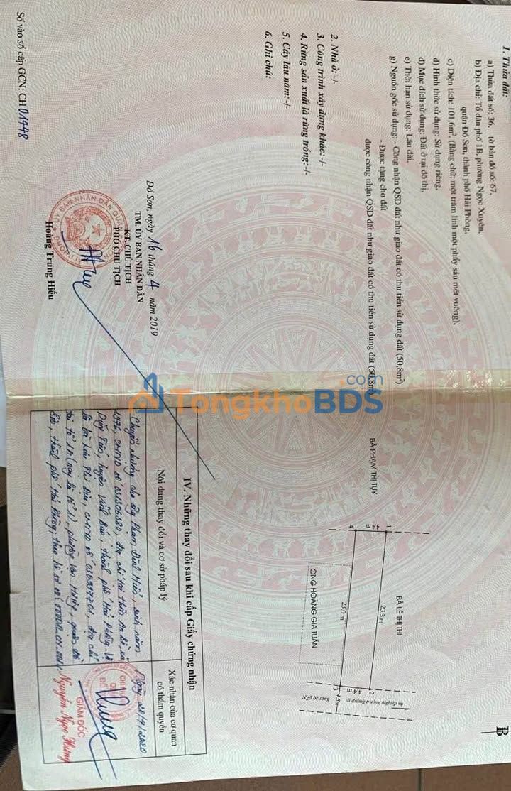 Bán Đất Đồ Sơn 101m² Sổ Đỏ Chính Chủ - Giá 2 Tỷ xx