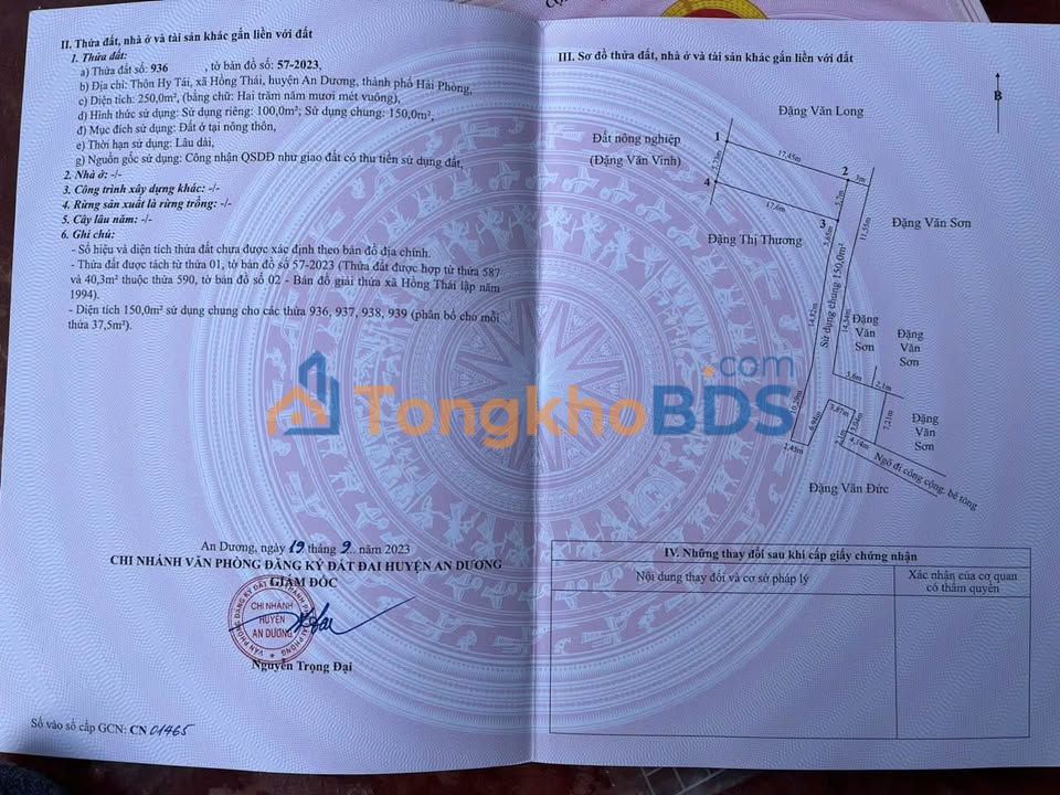 Đất nền An Dương 100m² - Ngõ ô tô, hơn 1 tỷ - Sổ đỏ rõ ràng