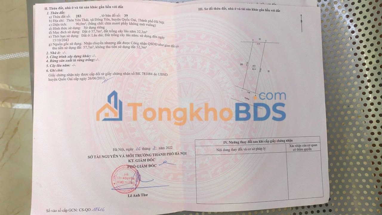 Đất nền Yên Thái 90m² - Sổ đỏ vuông vắn, cách Quốc lộ vài trăm mét