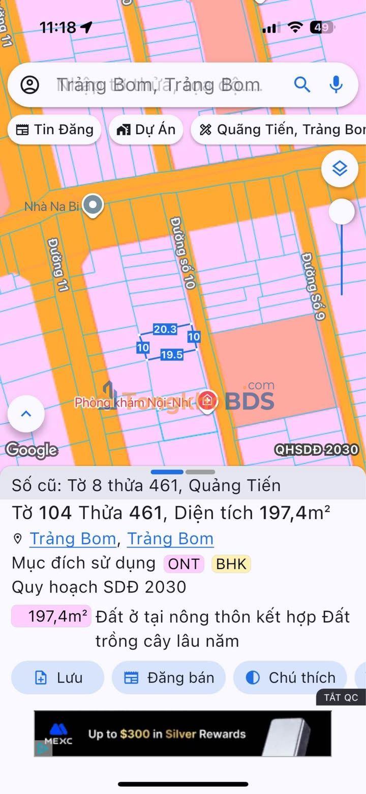 Đất Nền Trảng Bom 200m² - Sổ Riêng Thổ Cư, Giá Tốt 3.1 Tỷ