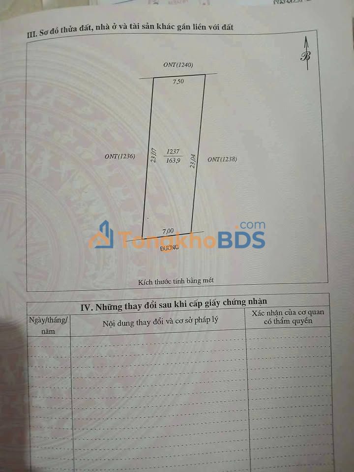 Đất nền Đô Lương 163m² nở hậu - Sổ hồng trao tay
