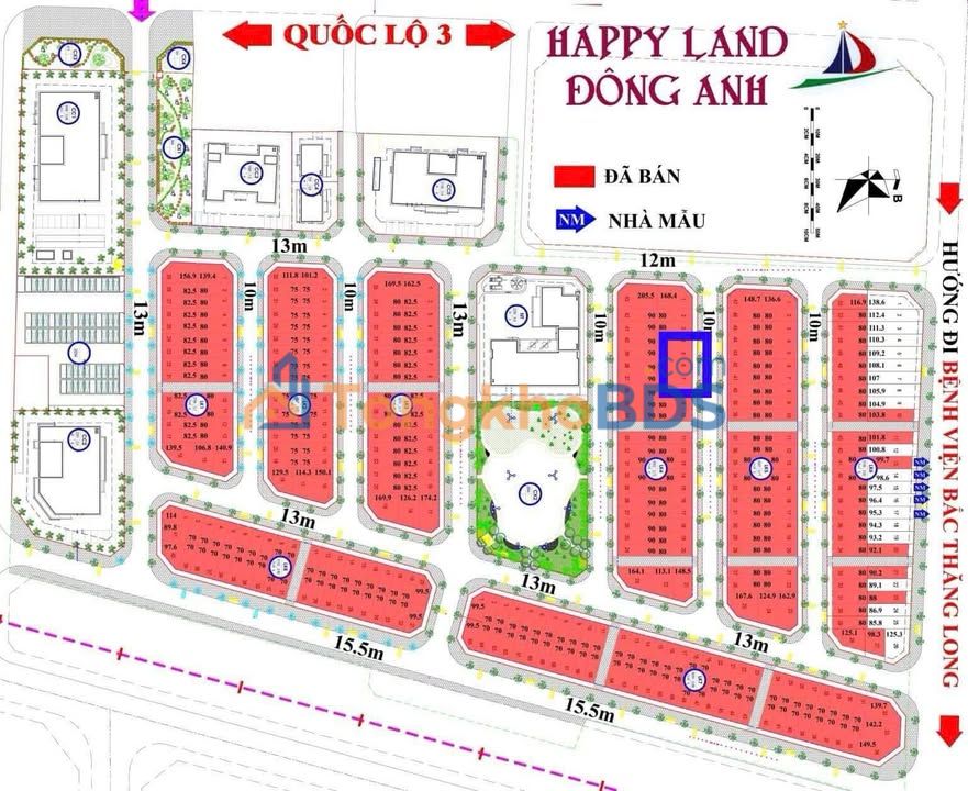 Townhouse Happy Land Đông Anh 82.5m² - Sẵn Sàng Ở Ngay