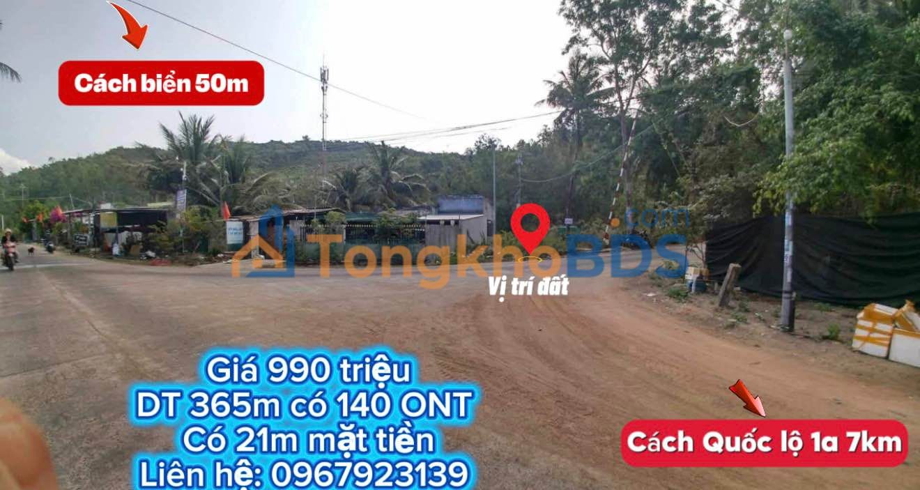 Đất Nền Mặt Tiền Biển Xuân Phương, Sông Cầu - 365.7m² Giá 990 Triệu