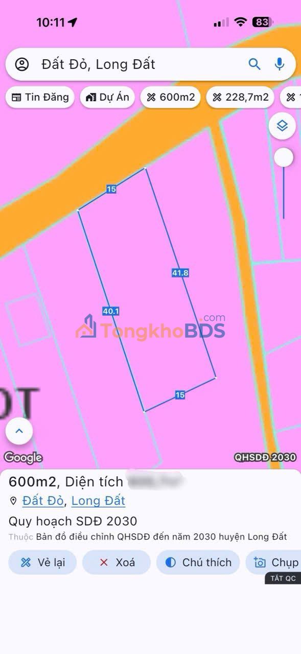 Đất Nền 600m² Mặt Tiền Nhựa TT Đất Đỏ - Cơ Hội Đầu Tư Sinh Lời