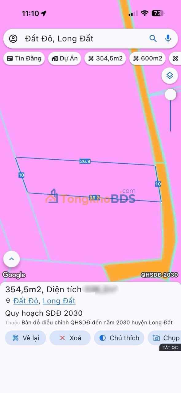 Đất Nền Bình Chánh 354.5m² - Sổ 80m² Thổ Cư, Giá 1 Tỷ - Đầu Tư/Định Cư